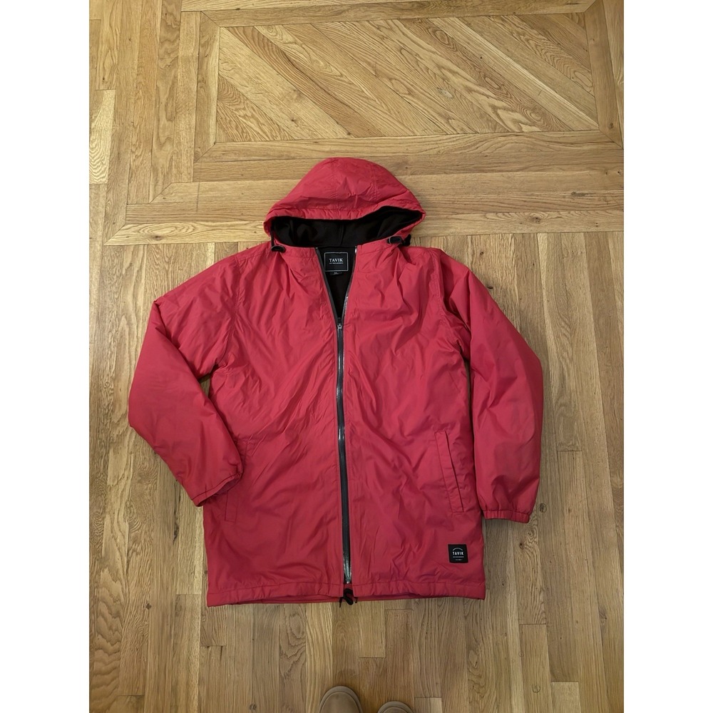 Tavik Lined‎ Red Hooded Coat Mens XL